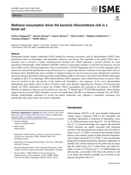 Methanol Consumption Drives the Bacterial Chloromethane Sink in a Forest Soil