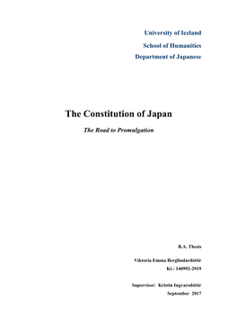 The Constitution of Japan