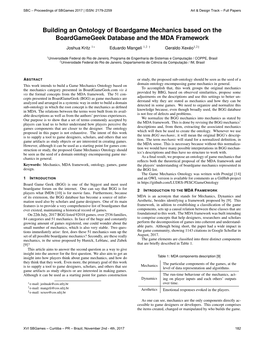 Building an Ontology of Boardgame Mechanics Based on the Boardgamegeek Database and the MDA Framework