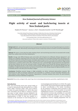 Flight Activity of Wood- and Bark-Boring Insects at New Zealand Ports