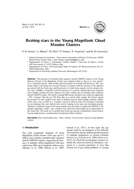 Braking Stars in the Young Magellanic Cloud Massive Clusters