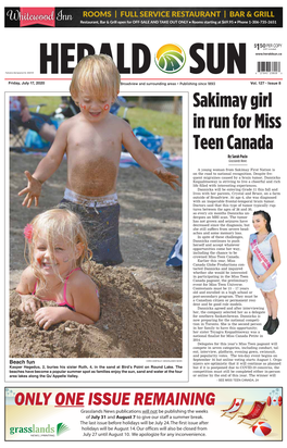 Sakimay Girl in Run for Miss Teen Canada by Sarah Pacio Grasslands News