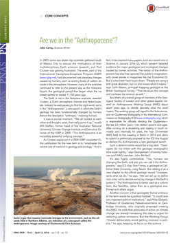 “Anthropocene”?