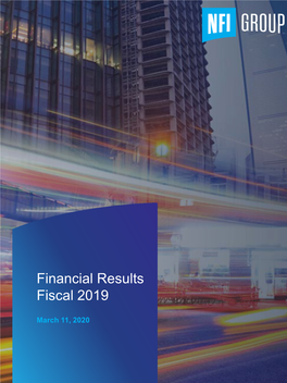 Financial Results Fiscal 2019