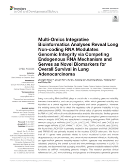 Multi-Omics Integrative