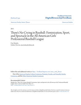 Feminization, Sport, and Spectacle in the All American Girls' Professional