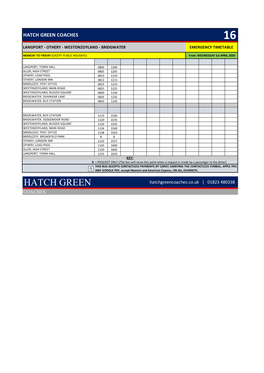 Emergency Timetables 01042020