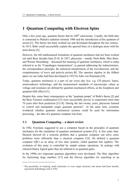 1 Quantum Computing with Electron Spins