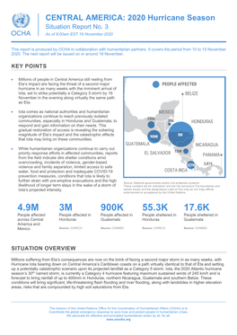 CENTRAL AMERICA: 2020 Hurricane Season Situation Report No