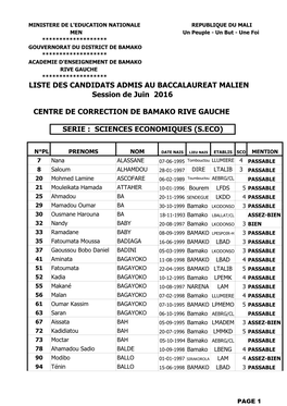 Bac Clas Admis Seco Rg