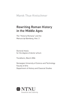 Rewriting Roman History in the Middle Ages