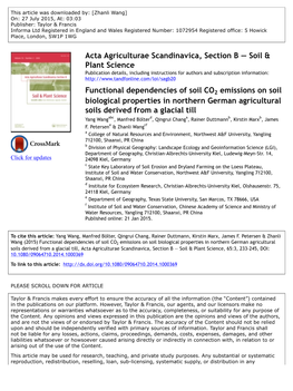 Functional Dependencies of Soil CO2 Emissions on Soil Biological Properties in Northern German Agricultural Soils Derived from A