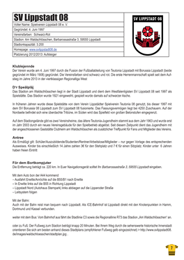 SV Lippstadt 08 Voller Name: Spielverein Lippstadt 08 E