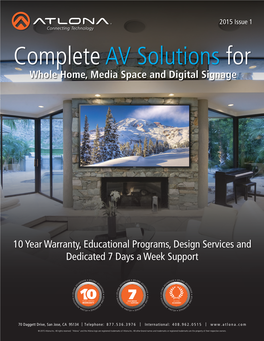 Complete AV Solutions for Whole Home, Media Space and Digital Signage