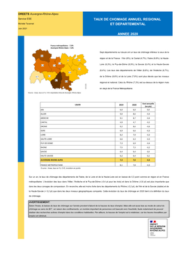 Note Taux De Chômage Annuel 2020