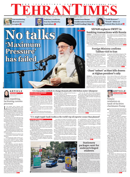 Ayatollah Khamenei: No Negotiations with U.S