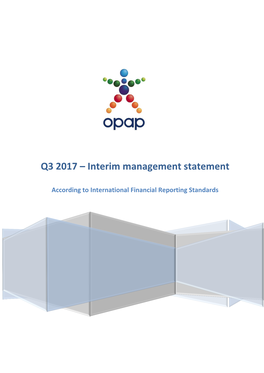 Q3 2017 – Interim Management Statement