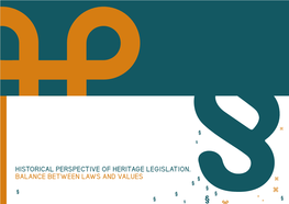 Historical Perspective of Heritage Legislation