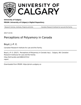 Perceptions of Polyamory in Canada