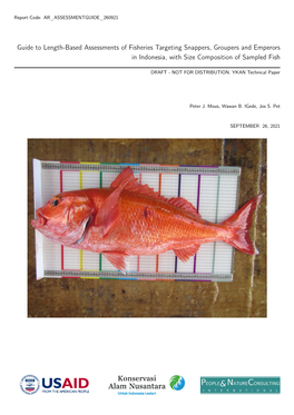 Guide to Length-Based Assessments of Fisheries Targeting Snappers, Groupers and Emperors in Indonesia, with Size Composition of Sampled Fish