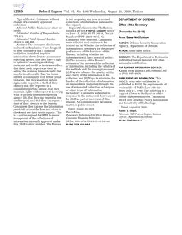 Federal Register/Vol. 85, No. 166/Wednesday, August 26, 2020