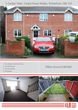 Offers Around £89,999 5 Carlyle Villas, Carlyle Road, Maltby, Rotherham, S66