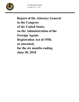 Report of the Attorney General