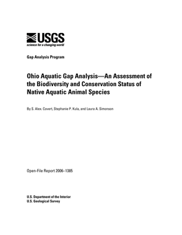 Ohio Aquatic Gap Analysis—An Assessment of the Biodiversity and Conservation Status of Native Aquatic Animal Species