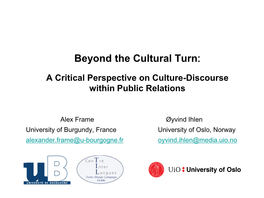 Beyond the Cultural Turn