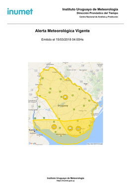 Alerta Meteorológica Vigente