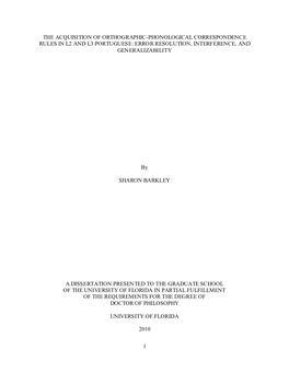 University of Florida Thesis Or Dissertation Formatting