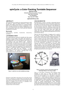 Spincycle: a Color-Tracking Turntable Sequencer