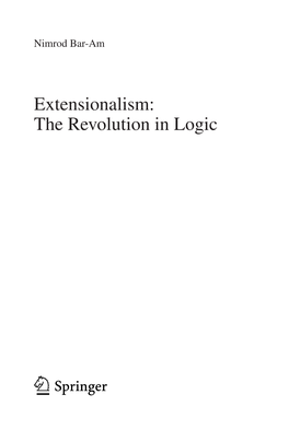 Extensionalism: the Revolution in Logic