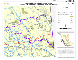 ANNEX K Enbridge Northern Gateway Pipeline Project Mcleod Lake Indianpink Mountain Band Statement of Intent and Reserves OSPIKA CONES (ER)