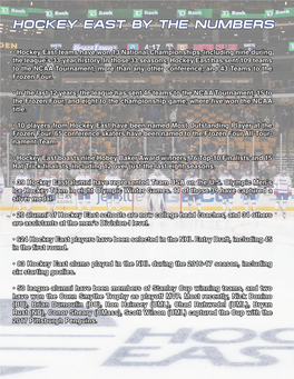 Hockey East by the Numbers