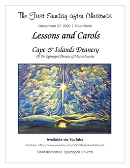 Lessons and Carols Cape & Islands Deanery of the Episcopal Diocese of Massachusetts