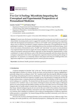 I've Gut a Feeling: Microbiota Impacting the Conceptual And