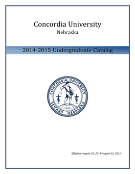 2014-15 Undergraduate Academic Catalog