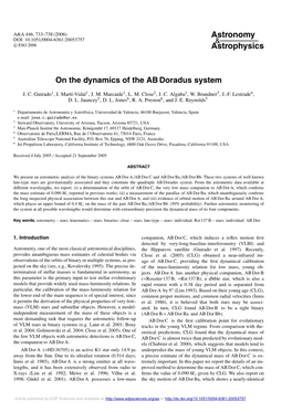 On the Dynamics of the AB Doradus System