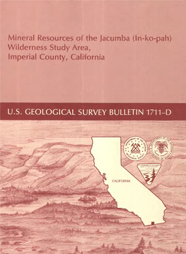 In-Ko-Pah) Wilderness Study Area, Imperial County, California