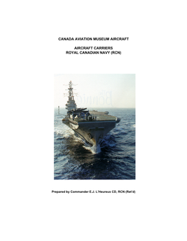 Aircraft Carriers Royal Canadian Navy (Rcn)