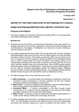 Derby-Nottingham Metro Strategy 2030