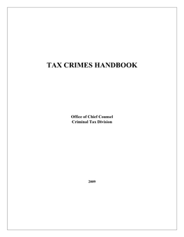 Tax Crimes Handbook