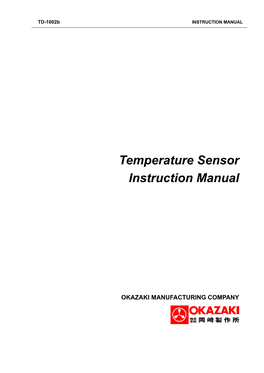 Temperature Sensor Instruction Manual