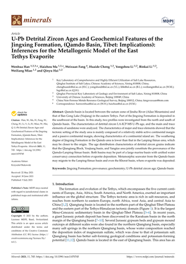 U-Pb Detrital Zircon Ages and Geochemical Features Of