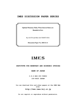 Optimal Monetary Policy When Interest Rates Are Bounded at Zero