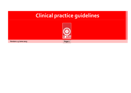 Clinical Practice Guidelines