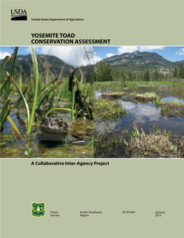 Yosemite Toad Conservation Assessment