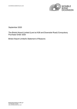 (Land at A38 and Downside Road) Compulsory Purchase Order 2020 Bristol Airport Limite