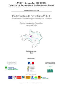 Fiche ZNIEFF Languedoc-Roussillon